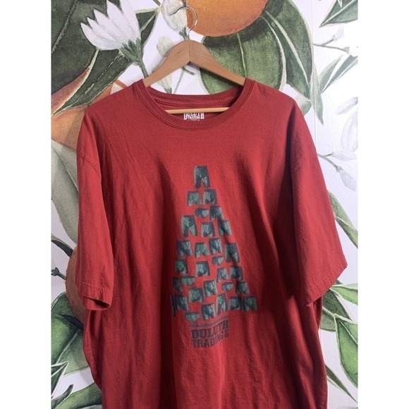 Duluth Trading Co Mens XL Red Longtail Short Sleeve Tee Shirt 100% Cotton - Picture 2 of 5